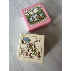 Mouse house months book box Mini fanfold 1981 random house vintage